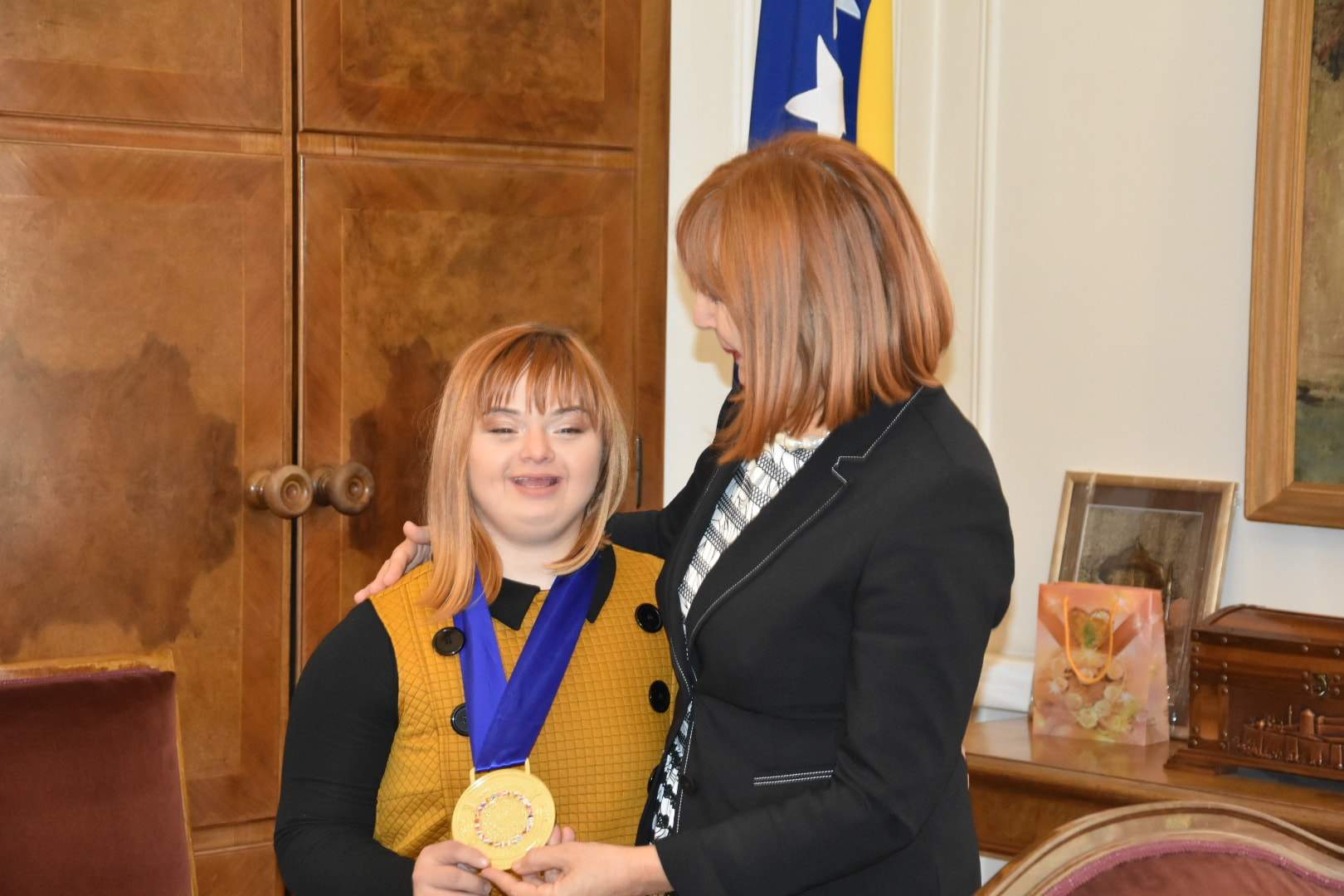 Prijem zlatne Azre Dedić kod potpredsjednice Mahmutbegović 